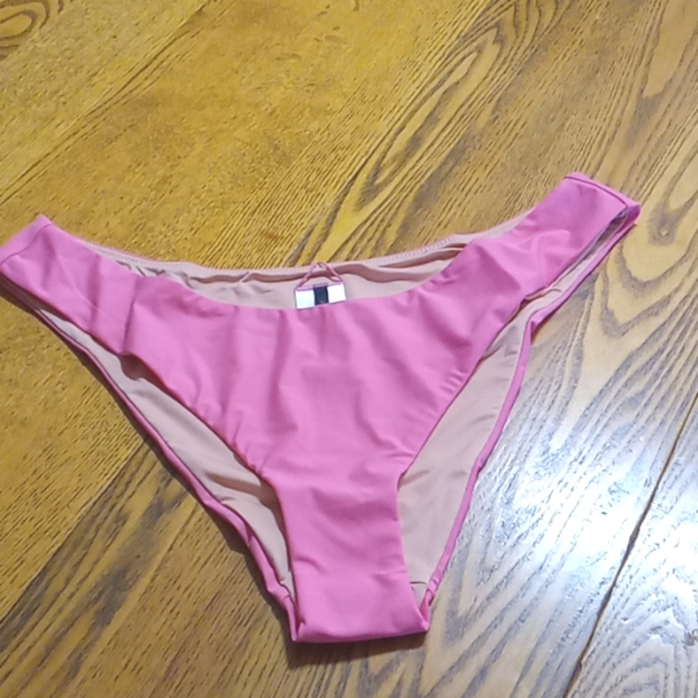 J.CREW Womens Bikini Bottom NEW LARGE Swim Swimwear Vacation PINK Beach Resort